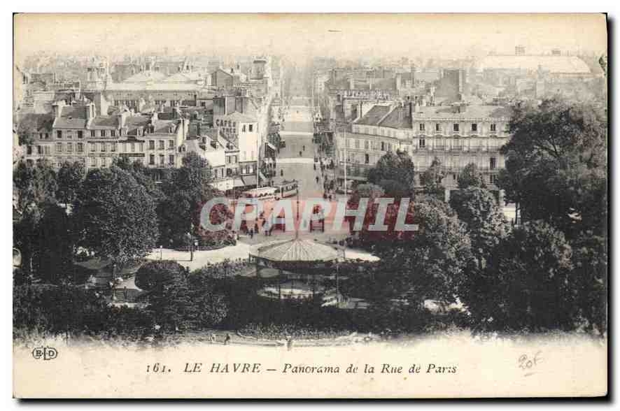 CPA Le Havre Panorama de la rue de Paris 