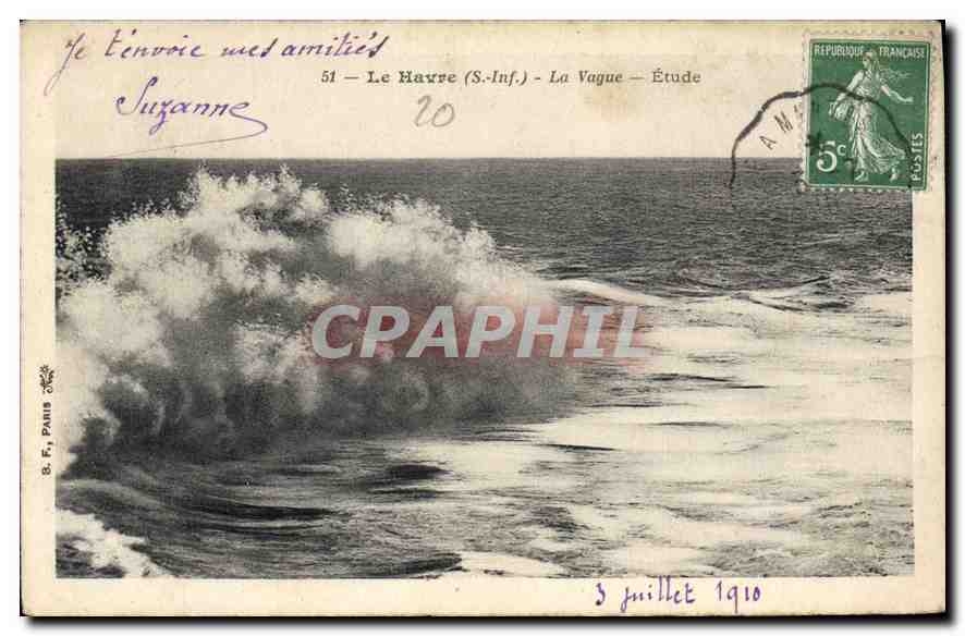 CPA Le Havre S Inf la Vague etude 