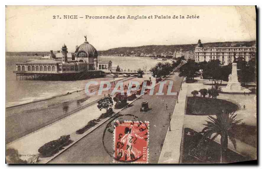 CPA Nice Promenade des Anglais et palais de la Jetee 
