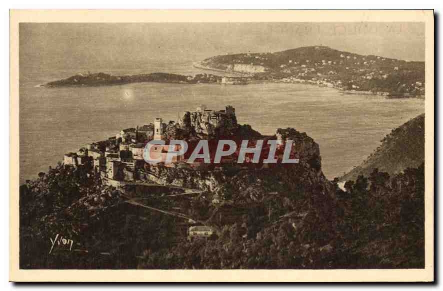 CPA Cote d'Azur Eze Alpes Maritimes vue generale du Village