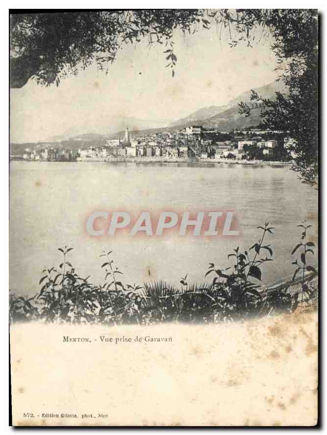 CPA Menton vueprise de Garavan 