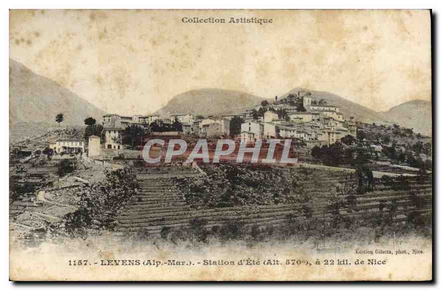 CPA Collection Artistique Levens Alp Mar Station d'Ete