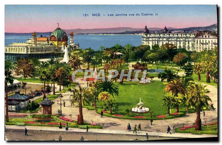 CPA Nice Les Jardins vus du Casino