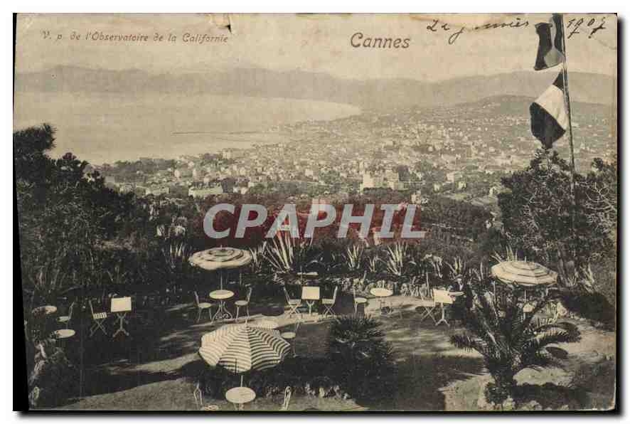 CPA Cannes vue prise de l'Observatoire de la Californie 