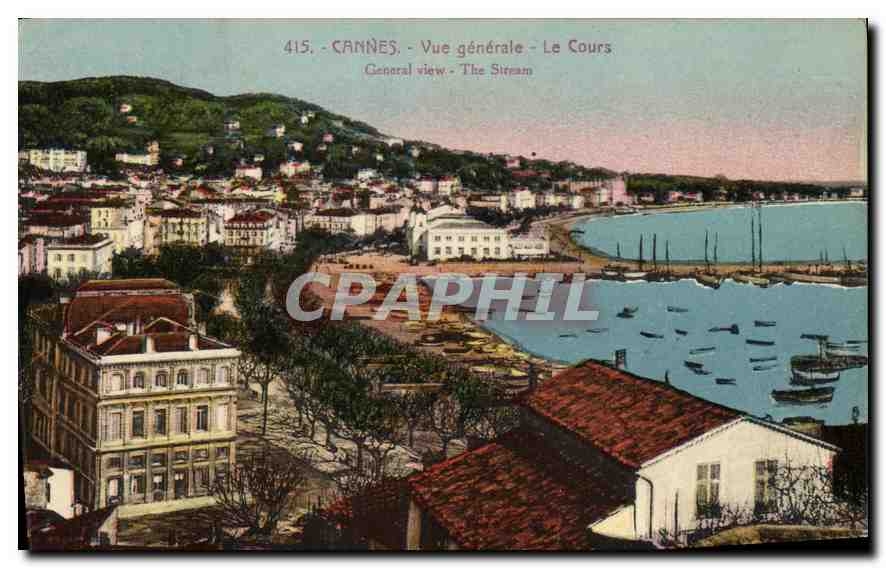 CPA Cannes vue generale le cours 