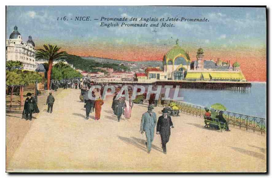 CPA Nice Promenade des Anglais et Jetee Promenade 