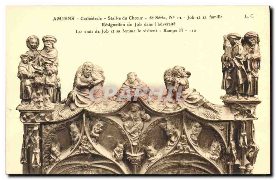 CPA Amiens Cathedrale Stalles du Choeur 