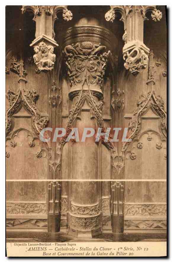 CPA Amiens Cathedrale Stalles du Choeur 
