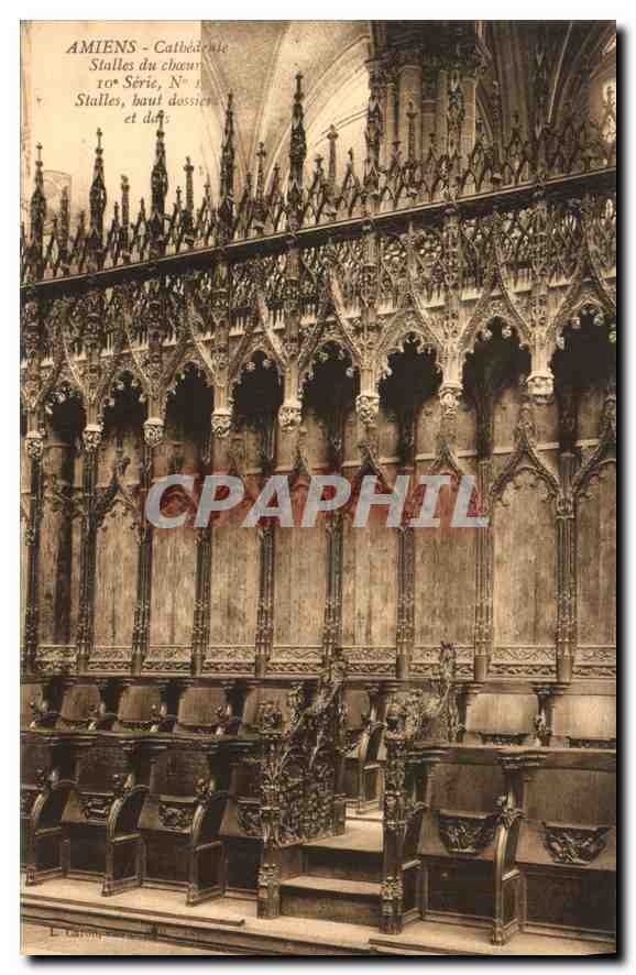 CPA Amiens Cathedrale Stalles du Choeur 