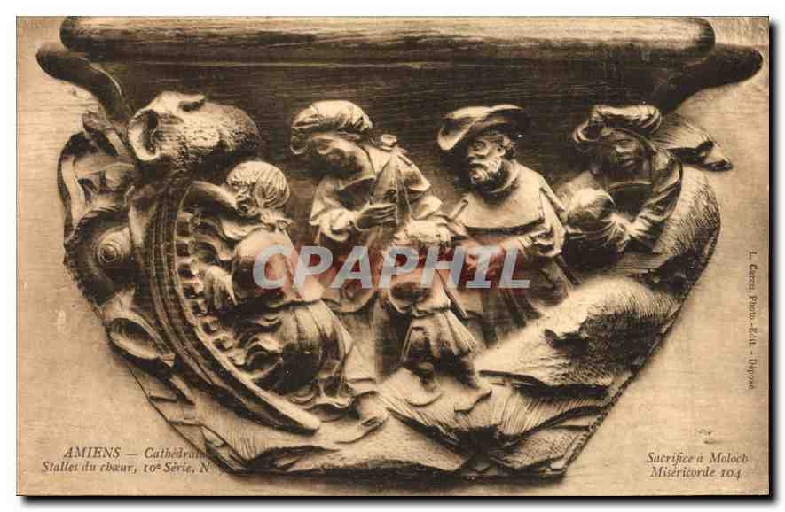 CPA Amiens Cathedrale Stalles du Choeur 