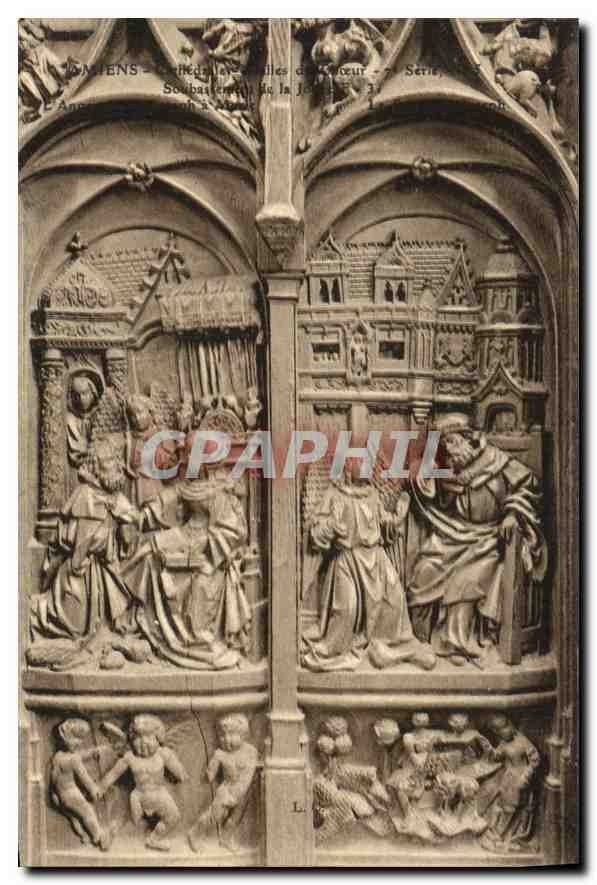 CPA Amiens Cathedrale Stalles du Choeur 