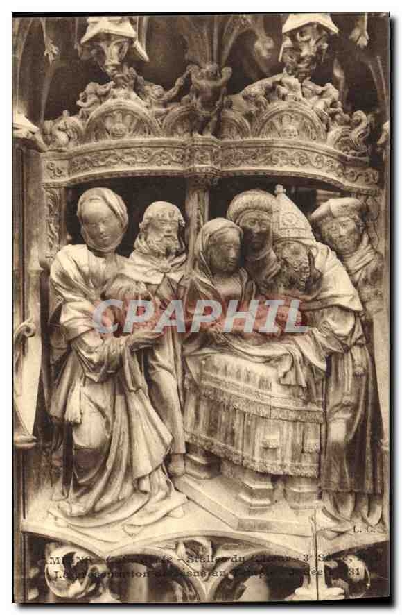 CPA Amiens Cathedrale Stalles du Choeur 