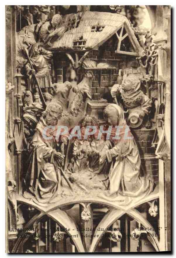 CPA Amiens Cathedrale Stalles du Choeur 