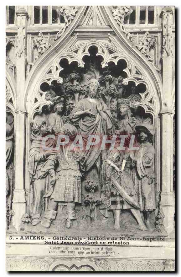 CPA Amiens Cathedrale Histoire de St Jean Baptiste Saint Jean revelant sa mission 