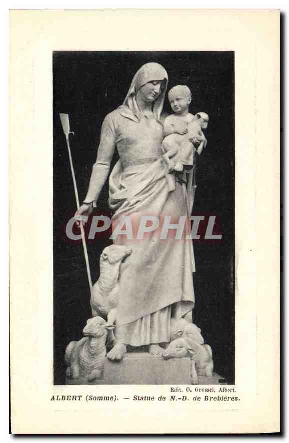 CPA Albert Somme Statue de N D de Brebieres 