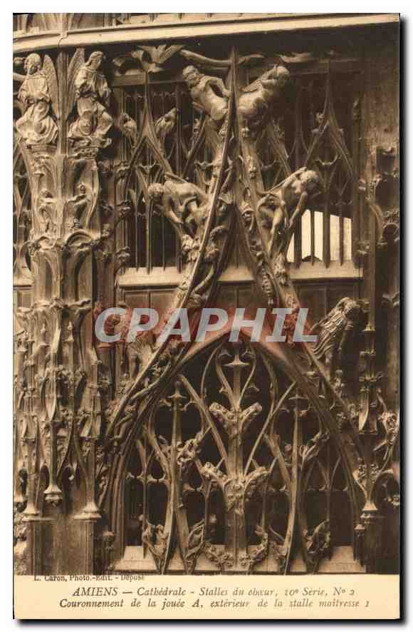 CPA Amiens Cathedrale Stalles du Choeur Cournnement de la jouce 