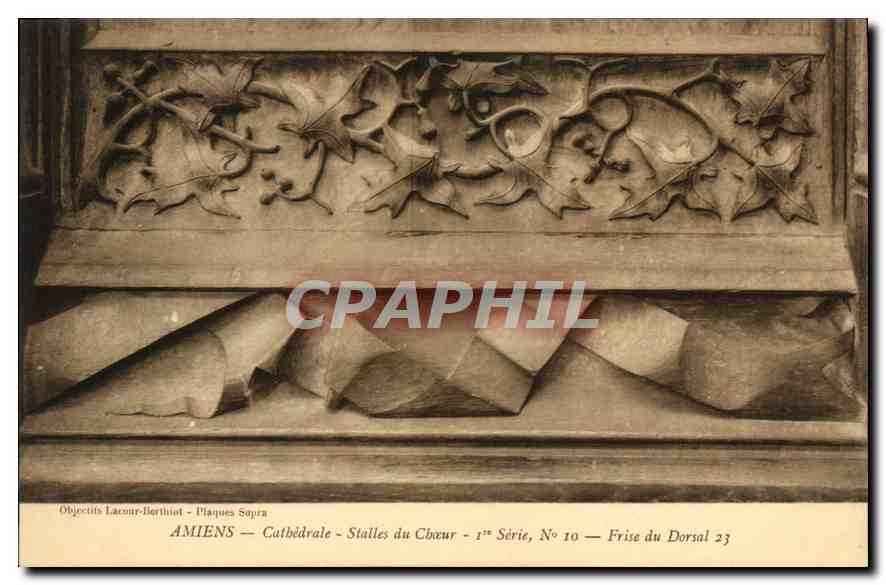 CPA Amiens Cathedrale Stalles du Choeur Frise du Dorsal