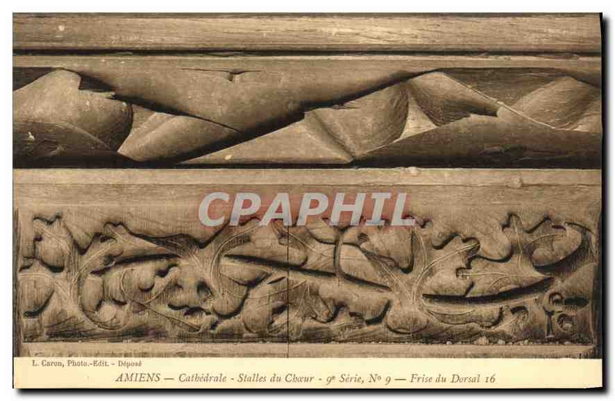 CPA Amiens Cathedrale Stalles du Choeur Frise du Dorsal