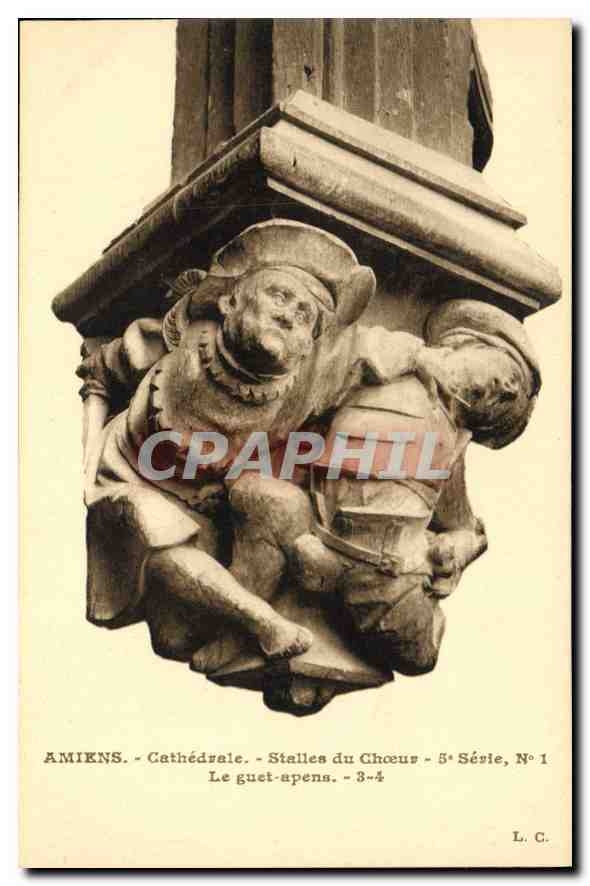 CPA Amiens Cathedrale Stalles du Choeur Le guet spens 