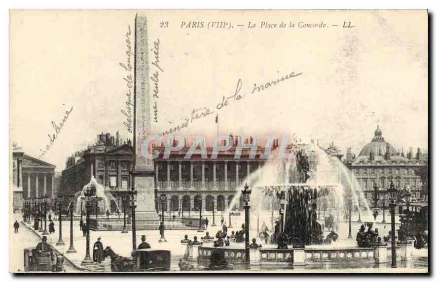 CPA Paris La Place de la Concorde
