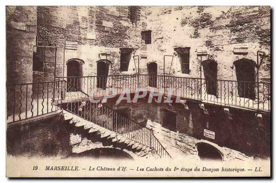 CPA Marseille Le Chateau d'If Les Cachots du I stage du Donjon historique