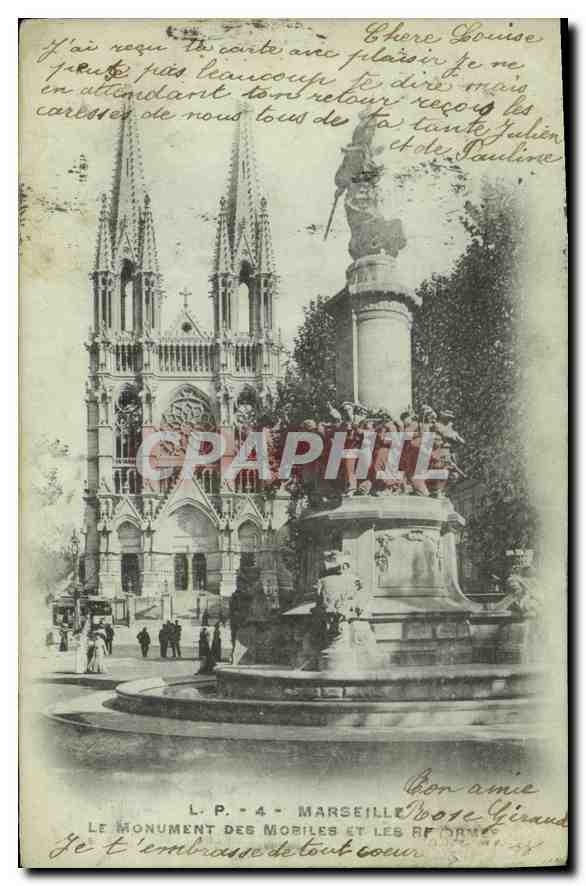 CPA Marseille Le Monument des Mobiles 