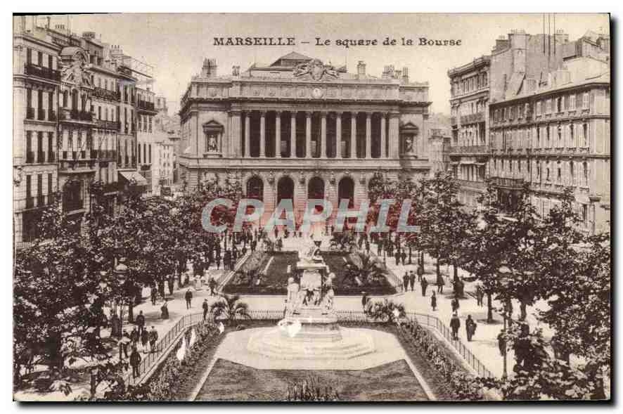 CPA Marseille Le Square de la Bourse 