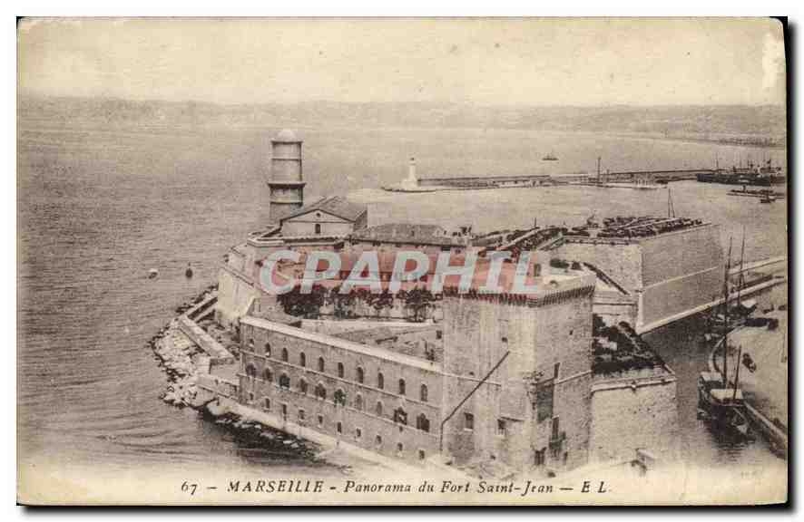 CPA Marseille Panorama du Fort du Saint Jean 