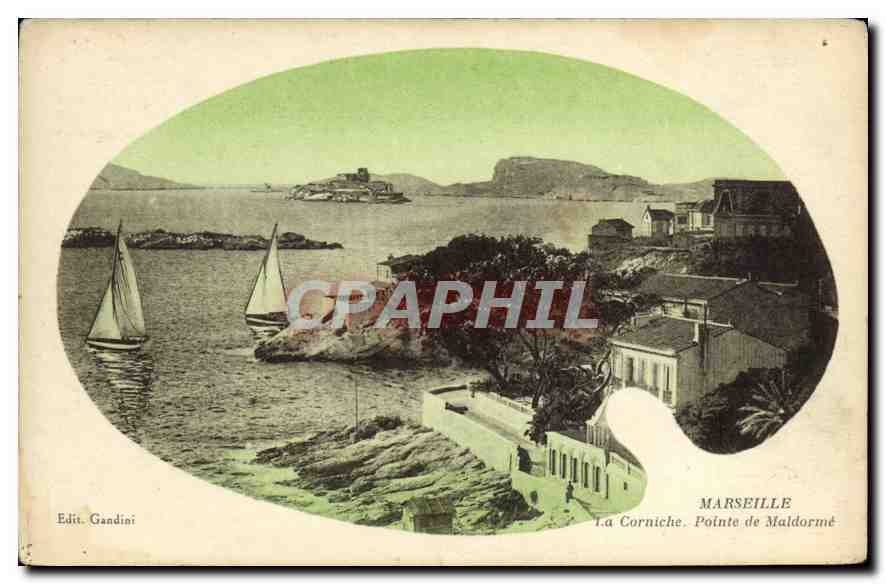 CPA Marseille La Corniche pointe de Maldorme