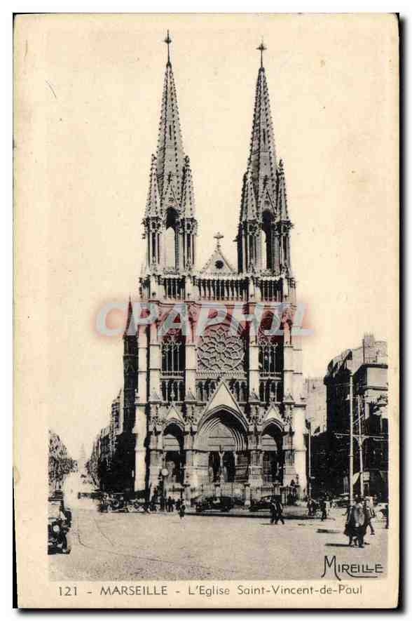 CPA Marseille L'Eglise Saint Vincent de Paul 