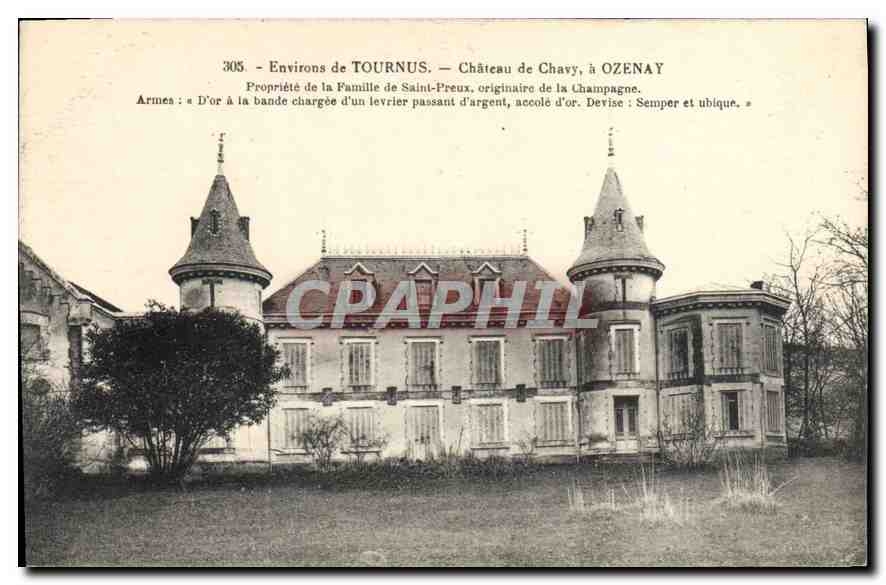 CPA Chateau de chavy a Ozenay Environs de Tournus
