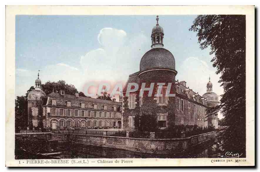 CPA Pierre de Bresse S et L Chateau de Pierre