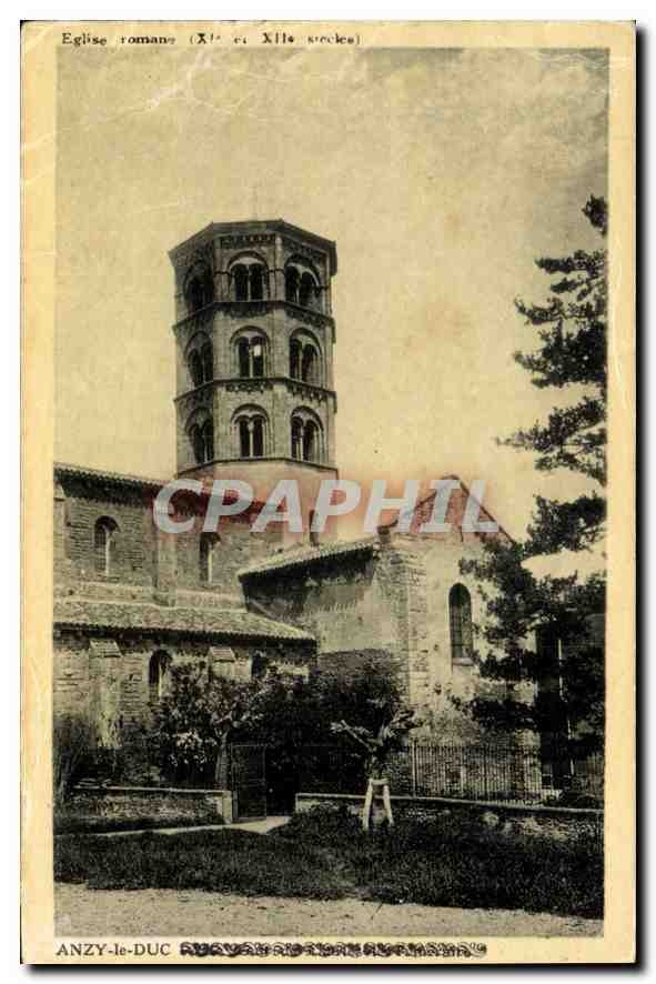 CPA Anzy le Duc Eglise Romane 