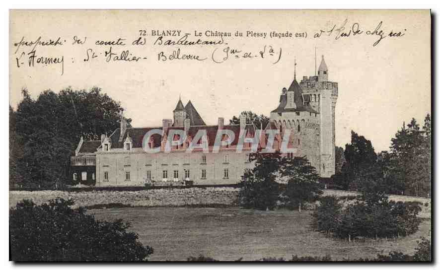 CPA Blanzy Le Chateau du Plessy