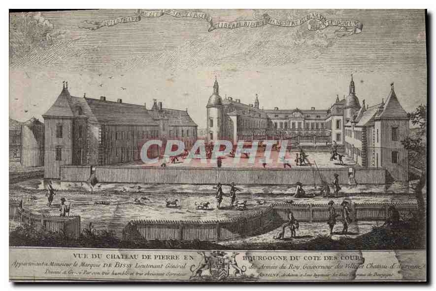 CPA Vue du Chateau de Pierre en Bourgogne du Cote des Cours