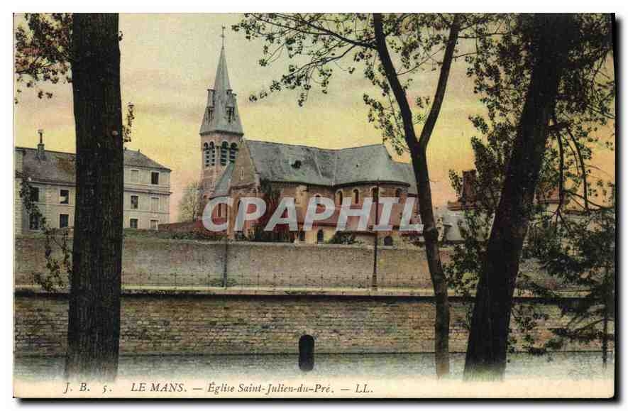 CPA Le Mans Eglise Saint Julien du Pre 