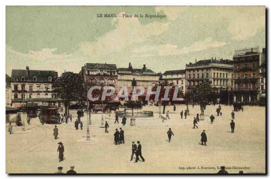 CPA Le Mans Place de la Republique 
