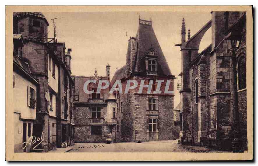 CPA Le Mans Place St Michael Vieilles maisons Renaissance