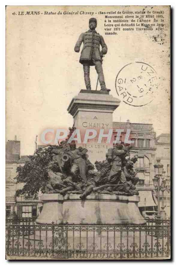 CPA Le Mans Statue du General Chanzy 