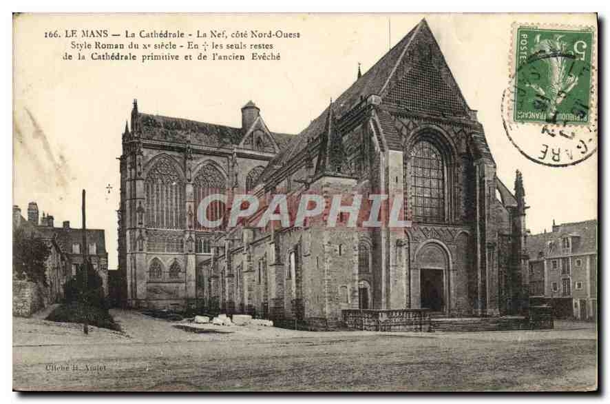 CPA Le Mans La Cathedrale La Nef cote Nord Ouest