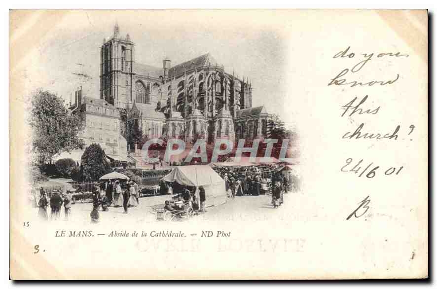 CPA Le Mans Abside de la Cathedrale 
