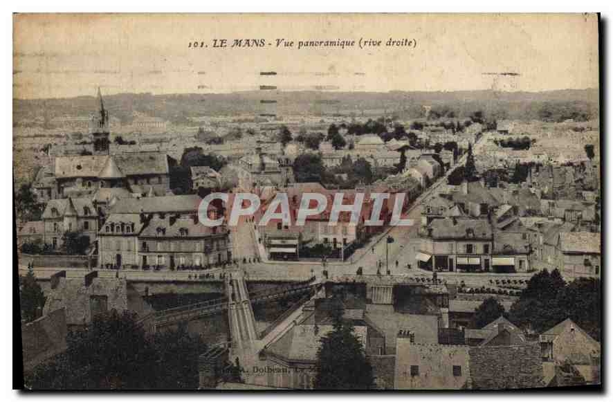 CPA Le Mans Vue panoramique rive droite