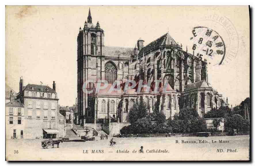 CPA Le Mans Abside de la Cathedrale 