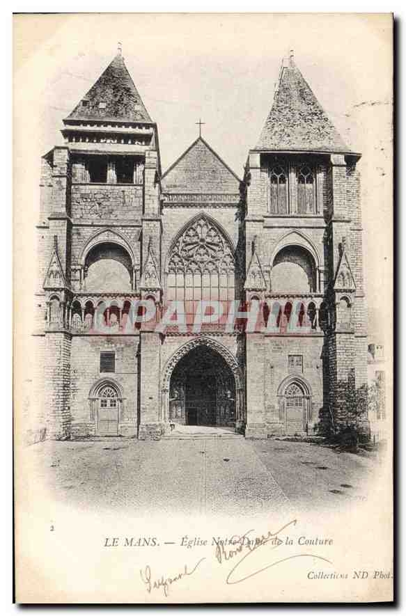 CPA Le Mans Eglise Notre Dame de la Couture