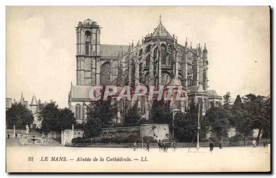 CPA Le Mans Abside de la Cathedale 