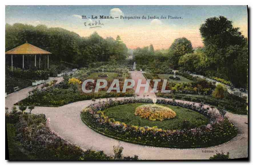 CPA Le Mans Perspective du Jardin des Plantes 