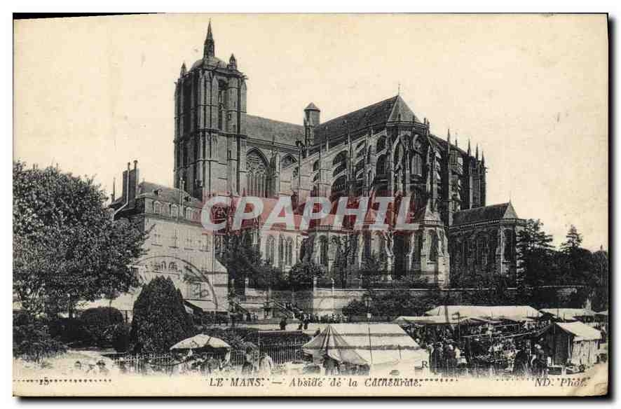 CPA Le Mans Abside de la Cathedrale Marche