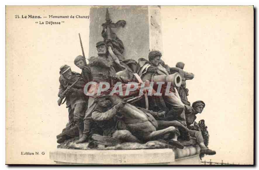 CPA Le Mans Monument de Chanzy La Defense Militaria