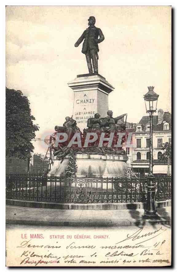 CPA Le Mans Statue du General Chanzy 