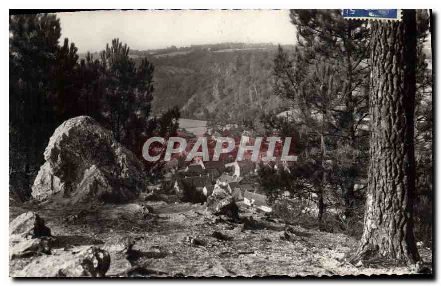 CPA Saint Leonard des Bois Sarthe Vue du Bourg travers les Pins 